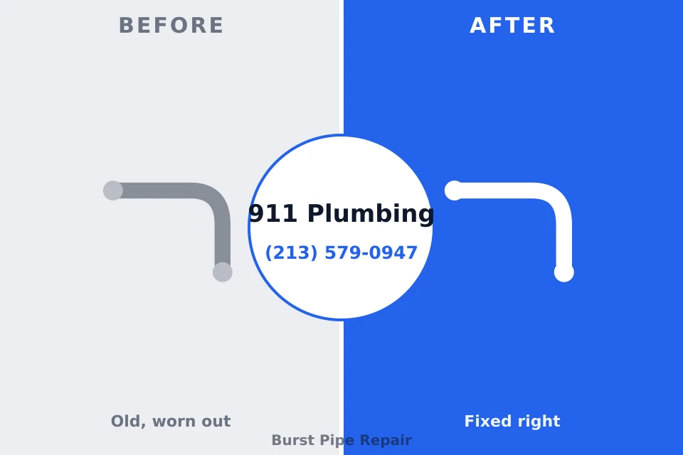 Before and after: plumbing repair Fairfax, OH